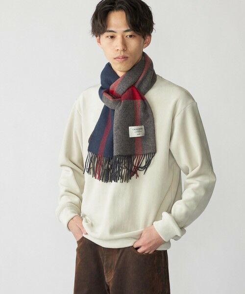 SHIPS / シップス マフラー・ショール・スヌード・ストール | SHIPS: カシミヤ ダブルフェイス チェック マフラー | 詳細7