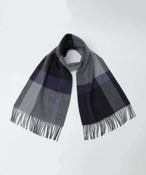 SHIPS / シップス マフラー・ショール・スヌード・ストール | SHIPS: カシミヤ ダブルフェイス チェック マフラー | 詳細16