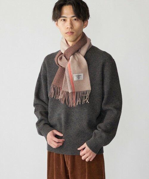 SHIPS / シップス マフラー・ショール・スヌード・ストール | SHIPS: カシミヤ ダブルフェイス パネル マフラー | 詳細2