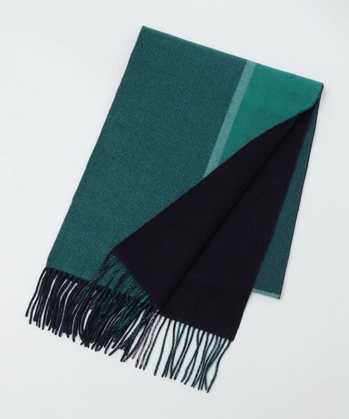 SHIPS / シップス マフラー・ショール・スヌード・ストール | SHIPS: カシミヤ ダブルフェイス パネル マフラー | 詳細9