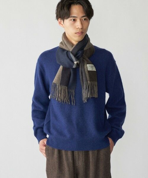 SHIPS / シップス マフラー・ショール・スヌード・ストール | SHIPS: カシミヤ ダブルフェイス パネル マフラー | 詳細11