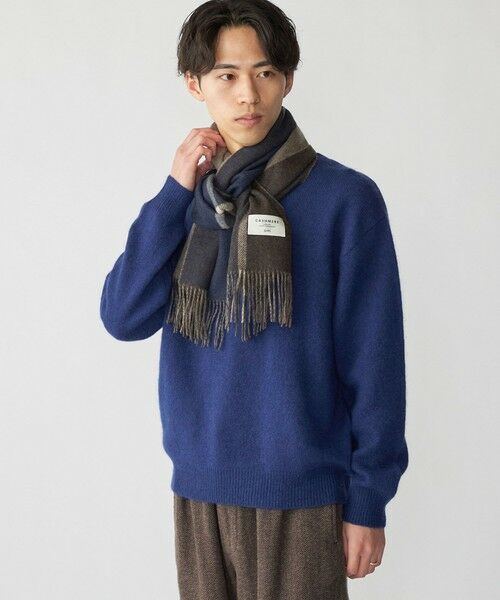 SHIPS / シップス マフラー・ショール・スヌード・ストール | SHIPS: カシミヤ ダブルフェイス パネル マフラー | 詳細12