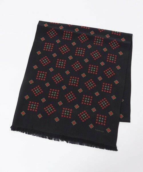 SHIPS / シップス マフラー・ショール・スヌード・ストール | 【SHIPS別注】Fratelli Luigi: スクエア モチーフ プリント スカーフ | 詳細1