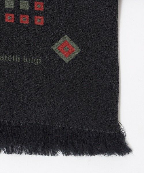SHIPS / シップス マフラー・ショール・スヌード・ストール | 【SHIPS別注】Fratelli Luigi: スクエア モチーフ プリント スカーフ | 詳細2