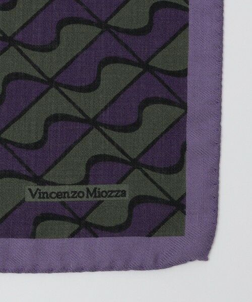 SHIPS / シップス マフラー・ショール・スヌード・ストール | Vincenzo Miozza: ウェーブ スクエア スカーフ | 詳細1