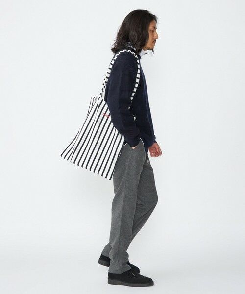 SHIPS / シップス リュック・バックパック | 【WEB限定】SHIPS: パイル ストライプ SHIPSロゴ エンブロイダリー トート バッグ | 詳細1