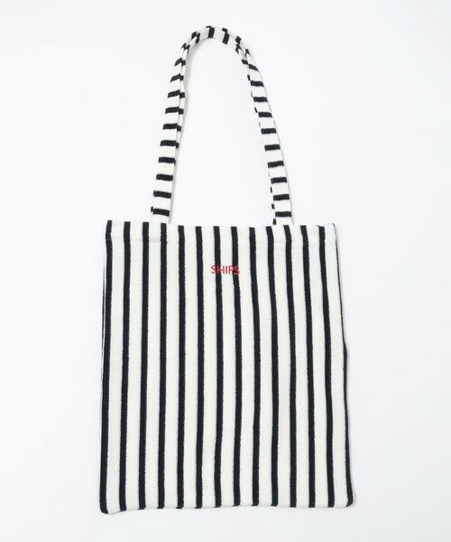 SHIPS / シップス リュック・バックパック | 【WEB限定】SHIPS: パイル ストライプ SHIPSロゴ エンブロイダリー トート バッグ | 詳細3
