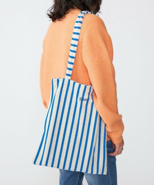 SHIPS / シップス リュック・バックパック | 【WEB限定】SHIPS: パイル ストライプ SHIPSロゴ エンブロイダリー トート バッグ | 詳細14