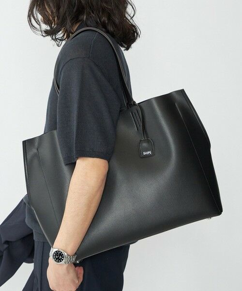 SHIPS / シップス リュック・バックパック | 【WEB限定】SHIPS: ライトウェイト 合成皮革 ビズ ホリゾンタル ジップ ブリーフ バッグ | 詳細2