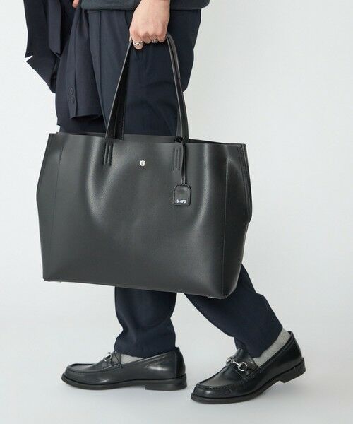 SHIPS / シップス リュック・バックパック | 【WEB限定】SHIPS: ライトウェイト 合成皮革 ビズ ホリゾンタル ジップ ブリーフ バッグ | 詳細3