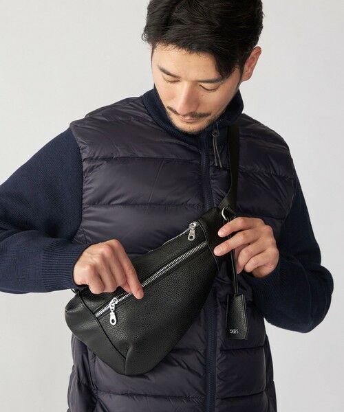 SHIPS / シップス ショルダーバッグ | 【WEB限定】SHIPS: 合成皮革 ティアーズルック ワンショルダー バッグ | 詳細1