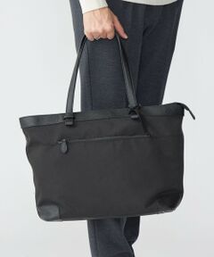 SHIPS / シップス トートバッグ | SHIPS: シュリンクレザー × ファブリック コンビ トートバッグ