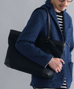 SHIPS / シップス トートバッグ | SHIPS: シュリンクレザー × ファブリック コンビ トートバッグ