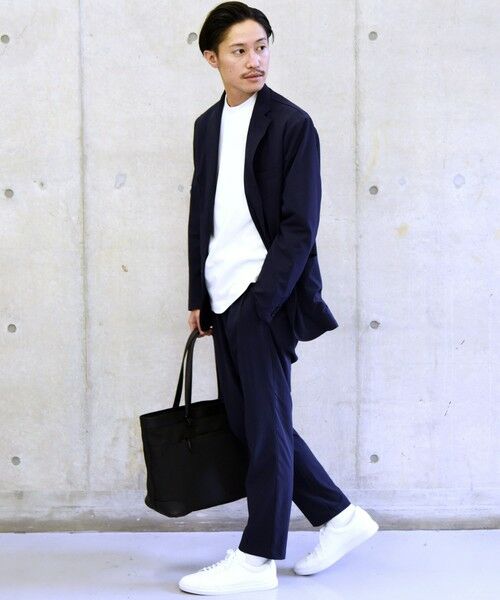 SHIPS / シップス トートバッグ | SHIPS: シュリンクレザー × ファブリック コンビ トートバッグ | 詳細4