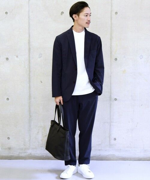 SHIPS / シップス トートバッグ | SHIPS: シュリンクレザー × ファブリック コンビ トートバッグ | 詳細5