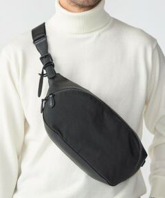 SHIPS / シップス メッセンジャーバッグ・ウエストポーチ | SHIPS: シュリンクレザー × ファブリック コンビ ウエスト バッグ (ボディバッグ)