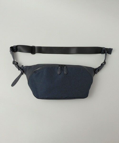 SHIPS / シップス メッセンジャーバッグ・ウエストポーチ | SHIPS: シュリンクレザー × ファブリック コンビ ウエスト バッグ (ボディバッグ) | 詳細6