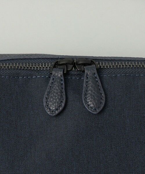 SHIPS / シップス メッセンジャーバッグ・ウエストポーチ | SHIPS: シュリンクレザー × ファブリック コンビ ウエスト バッグ (ボディバッグ) | 詳細10