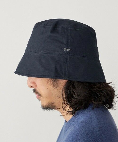 SHIPS / シップス ニットキャップ | 【WEB限定】SHIPS: マイクロ SHIPSロゴ エンブロイダリー オーバーフィット バケットハット | 詳細10