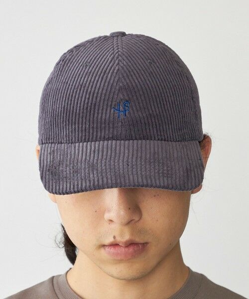 SHIPS / シップス ニットキャップ | 【WEB限定】SHIPS: ワンポイント ロゴ 刺繍 コーデュロイ オーバーフィット キャップ | 詳細1
