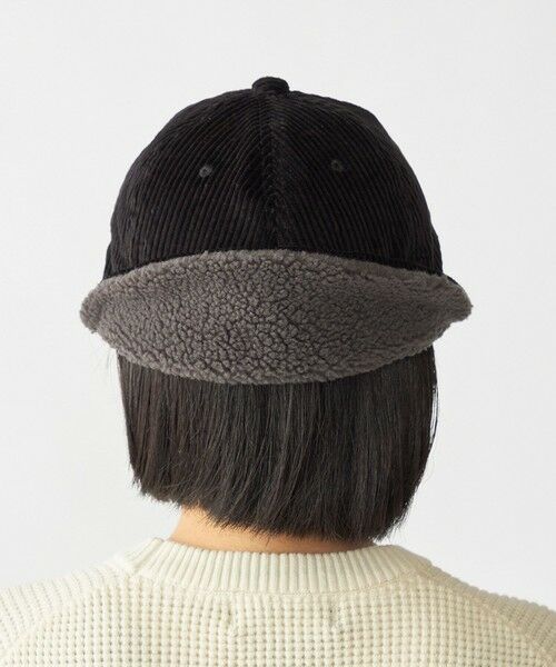 SHIPS / シップス キャップ | 【WEB限定】SHIPS: ワンポイント ロゴ 刺繍 コーデュロイ ボア オーバーフィット キャップ | 詳細4