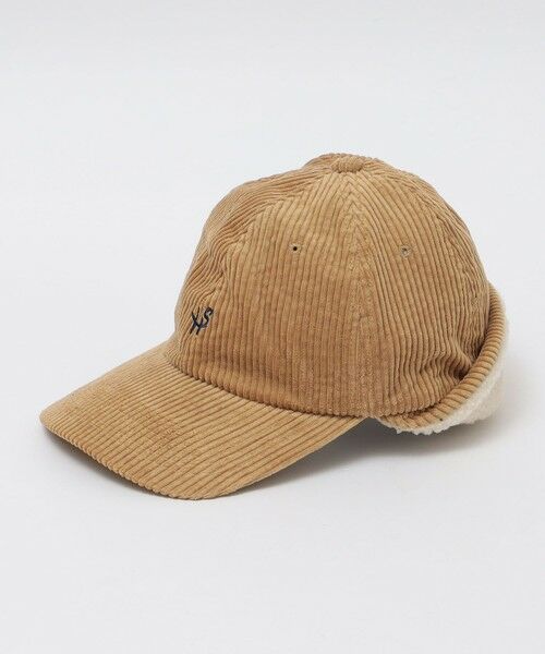 SHIPS / シップス キャップ | 【WEB限定】SHIPS: ワンポイント ロゴ 刺繍 コーデュロイ ボア オーバーフィット キャップ | 詳細10