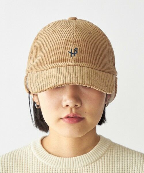 SHIPS / シップス キャップ | 【WEB限定】SHIPS: ワンポイント ロゴ 刺繍 コーデュロイ ボア オーバーフィット キャップ | 詳細6