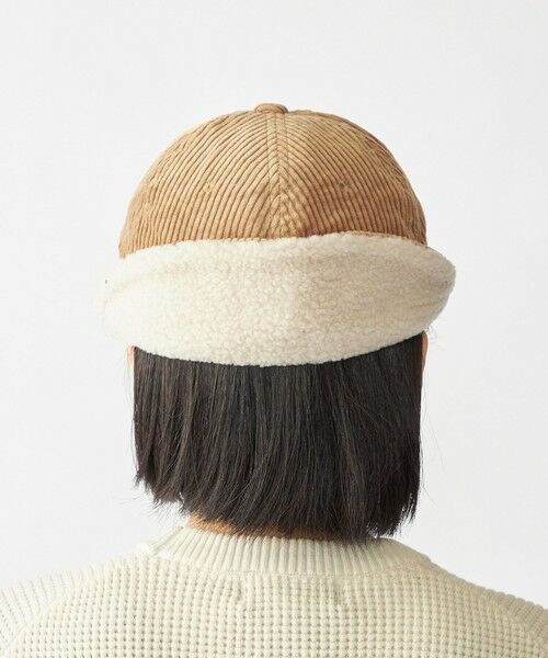 SHIPS / シップス キャップ | 【WEB限定】SHIPS: ワンポイント ロゴ 刺繍 コーデュロイ ボア オーバーフィット キャップ | 詳細9