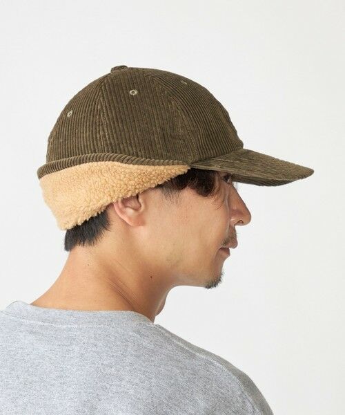 SHIPS / シップス キャップ | 【WEB限定】SHIPS: ワンポイント ロゴ 刺繍 コーデュロイ ボア オーバーフィット キャップ | 詳細12