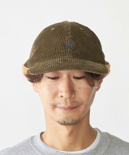 SHIPS / シップス キャップ | 【WEB限定】SHIPS: ワンポイント ロゴ 刺繍 コーデュロイ ボア オーバーフィット キャップ | 詳細11