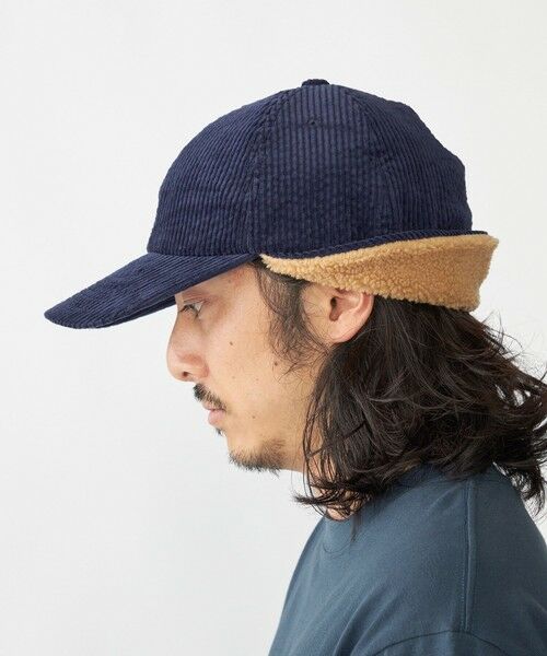 SHIPS / シップス キャップ | 【WEB限定】SHIPS: ワンポイント ロゴ 刺繍 コーデュロイ ボア オーバーフィット キャップ | 詳細20