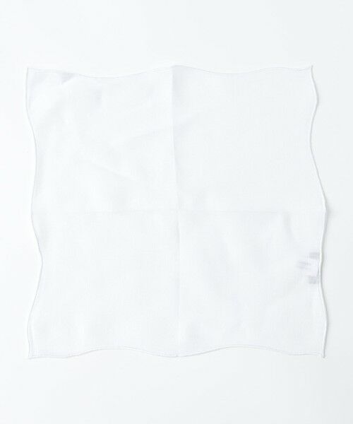 SHIPS / シップス ハンカチ | MUNGAI: ONDA パイピング リネン チーフ（ホワイト）