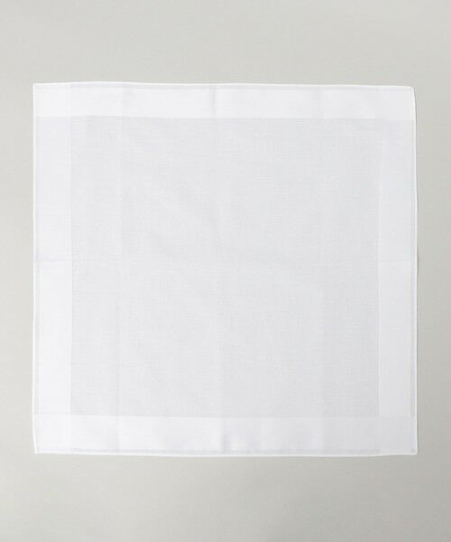 SHIPS / シップス ハンカチ | GRAZIINA:ホワイト 無地 ポケットチーフ（ホワイト）