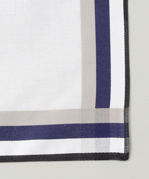 SHIPS / シップス ハンカチ | GRAZIINA:ホワイト グランド パイピング ポケットチーフ | 詳細1