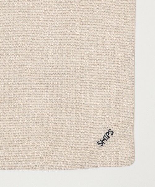 SHIPS / シップス ハンカチ | SHIPS: オーガニックコットン ボーダー柄 ハンカチーフ | 詳細1