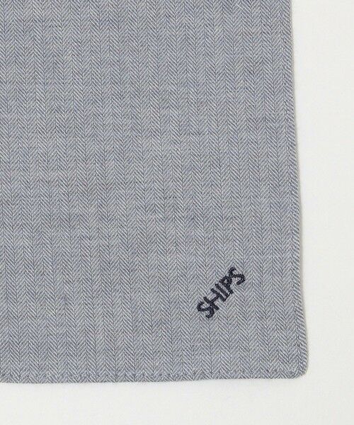 SHIPS / シップス ハンカチ | SHIPS: オーガニックコットン ヘリンボーン柄 ハンカチーフ | 詳細1