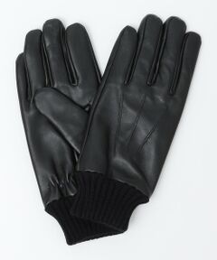 SHIPS / シップス 手袋 | SHIPS:〈タッチパネル対応〉レザー リブ グローブ