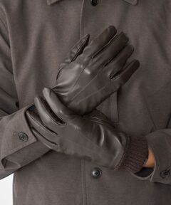 SHIPS / シップス 手袋 | SHIPS:〈タッチパネル対応〉レザー リブ グローブ