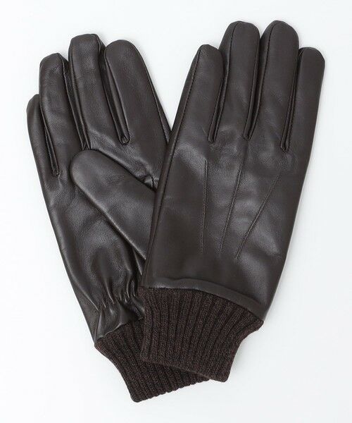 SHIPS / シップス 手袋 | SHIPS:〈タッチパネル対応〉レザー リブ グローブ | 詳細3