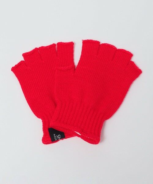 SHIPS / シップス 手袋 | SHIPS: フィンガーレス ニット グローブ（レッド系）
