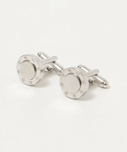 SHIPS / シップス カフリンクス・ネクタイピン | LOUIS FAGLIN: シルバー 8ビス カフリンクス(ホワイト) | 詳細1