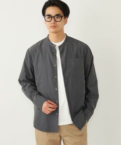 SHIPS / シップス シャツ・ブラウス | SHIPS Colors:〈洗濯機可能〉フェイクスエード(ポリエステル) バンドカラー シャツ