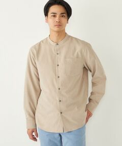SHIPS / シップス シャツ・ブラウス | SHIPS Colors:〈洗濯機可能〉フェイクスエード(ポリエステル) バンドカラー シャツ