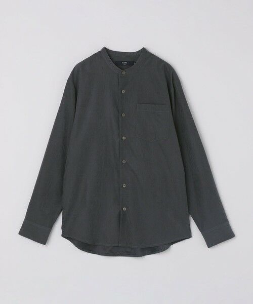 SHIPS / シップス シャツ・ブラウス | SHIPS Colors:〈洗濯機可能〉フェイクスエード(ポリエステル) バンドカラー シャツ | 詳細1