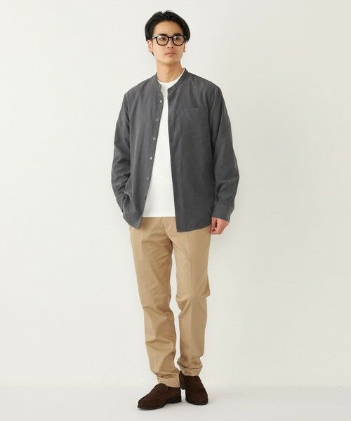 SHIPS / シップス シャツ・ブラウス | SHIPS Colors:〈洗濯機可能〉フェイクスエード(ポリエステル) バンドカラー シャツ | 詳細3