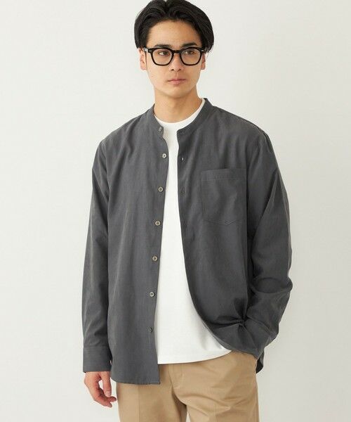 SHIPS / シップス シャツ・ブラウス | SHIPS Colors:〈洗濯機可能〉フェイクスエード(ポリエステル) バンドカラー シャツ | 詳細5