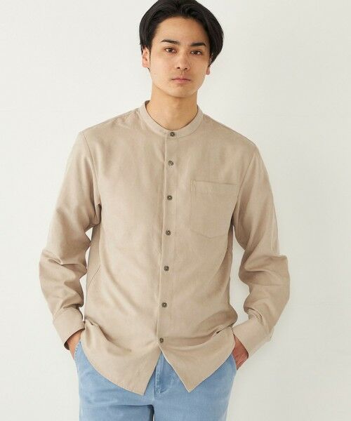 SHIPS / シップス シャツ・ブラウス | SHIPS Colors:〈洗濯機可能〉フェイクスエード(ポリエステル) バンドカラー シャツ | 詳細13