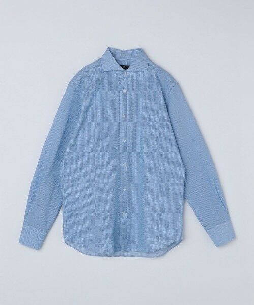 SHIPS / シップス シャツ・ブラウス | SHIPS Colors:リップル プリント ワイドカラー シャツ(ライトブルー)