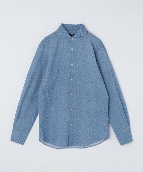 SHIPS / シップス シャツ・ブラウス | SHIPS Colors:リップル プリント ワイドカラー シャツ(ブルー)