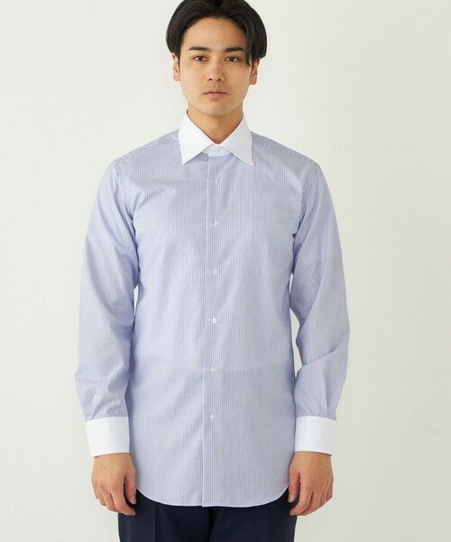 SHIPS / シップス シャツ・ブラウス | SHIPS Colors:イージーケア クレリック ストライプ ワイドカラー シャツ◇ | 詳細9
